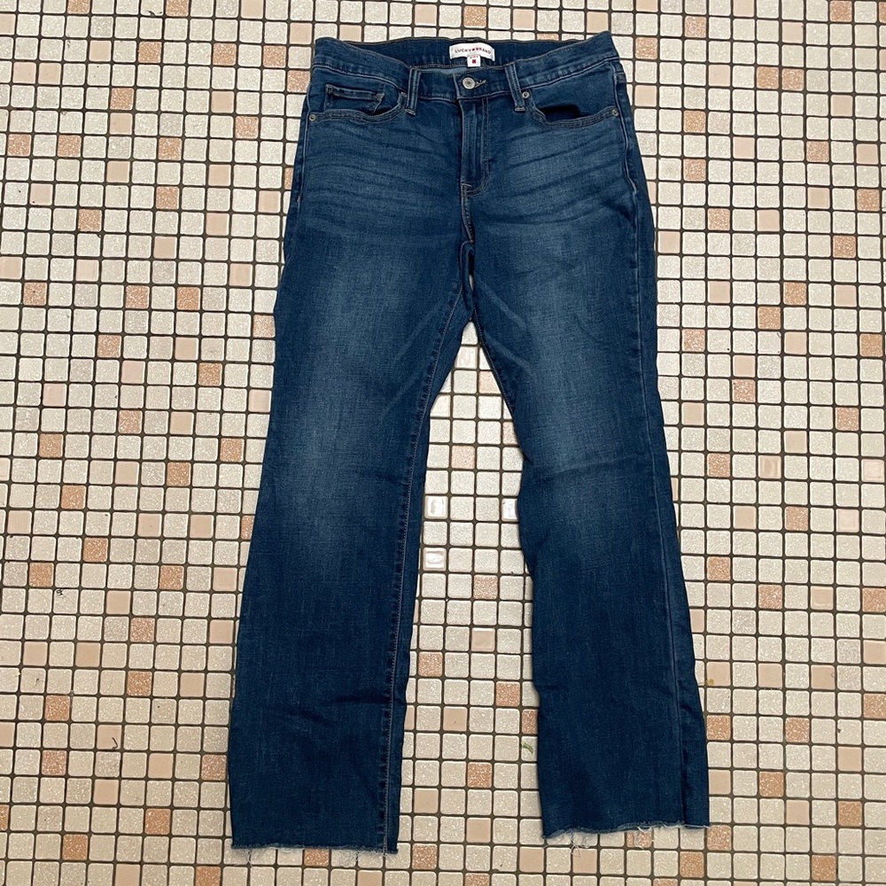 Lucky Brand Dark Blue Sweet Mid Rise Boot Leg Jeans SZ 8
